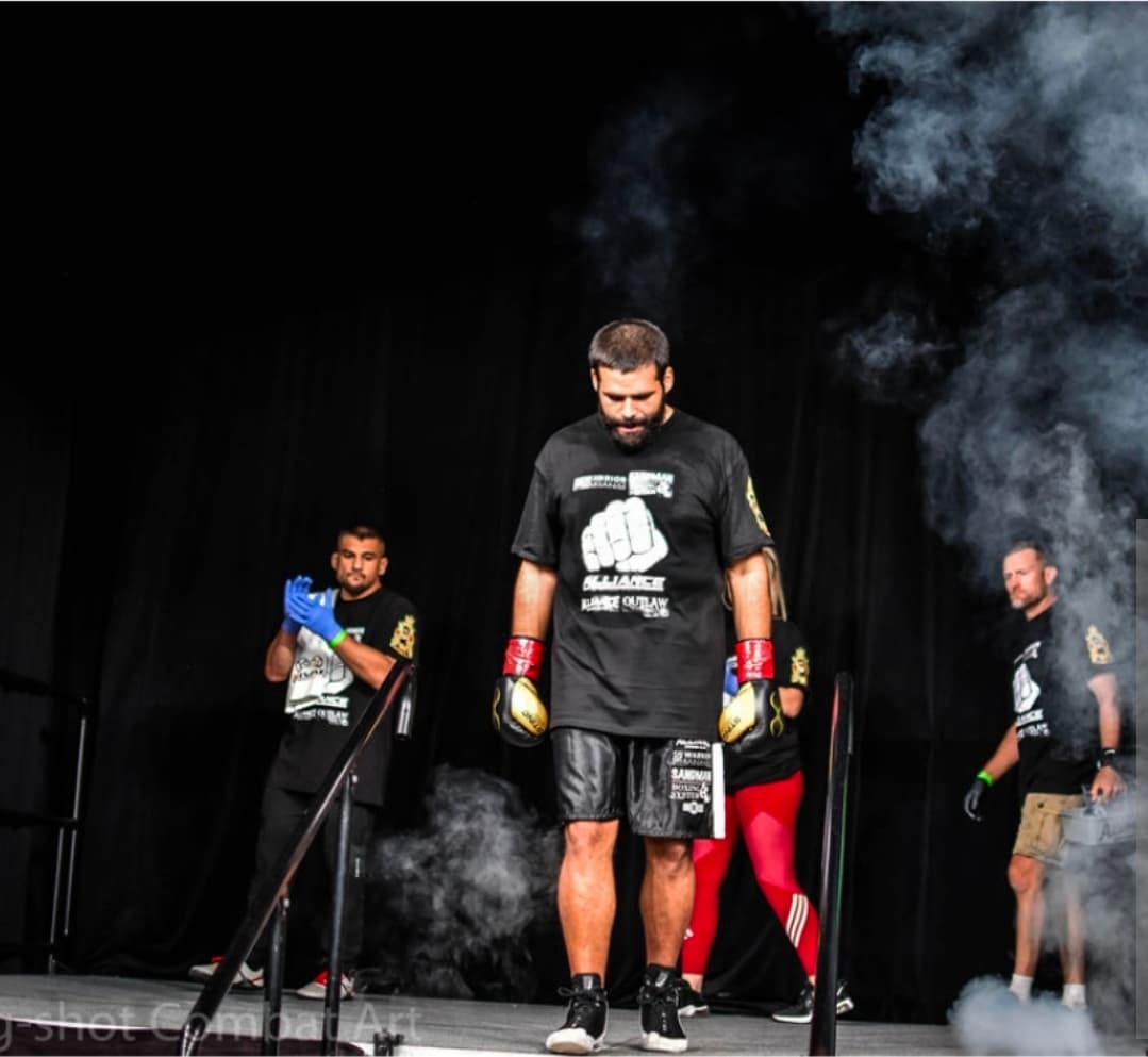 Cole Smith entering the ring